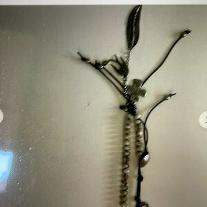 Paula Carvalho labordite, silver & leather. Beading 13”, with charms 19 $129.99